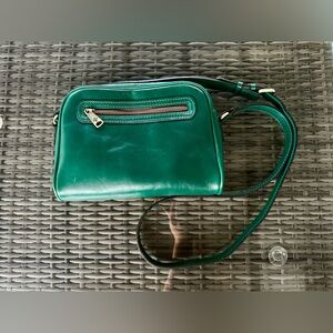 Patricia Nash Green/Teal Leather Crossbody Bag
